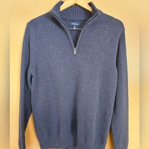 Men's Blue Half-Zip Sweater